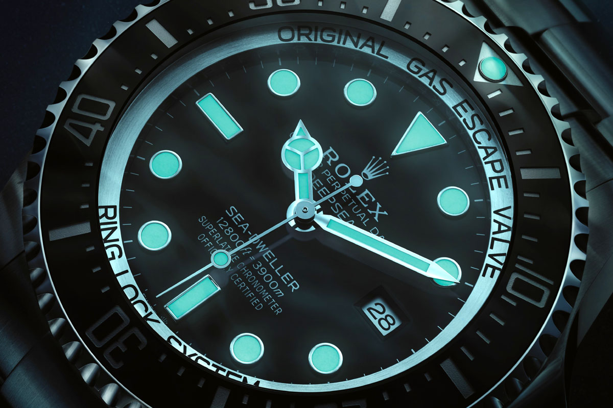 Tra i materiali luminescenti di oggi c'è il Rolex Chromalight