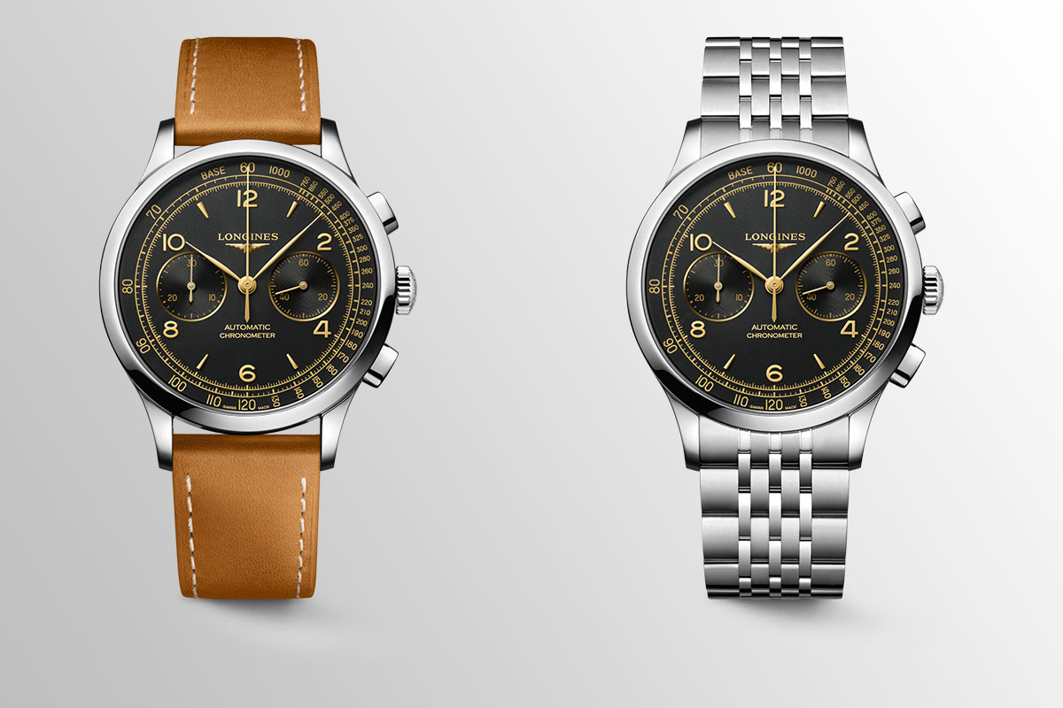 Le due versioni del Longines Record Heritage Chronographe