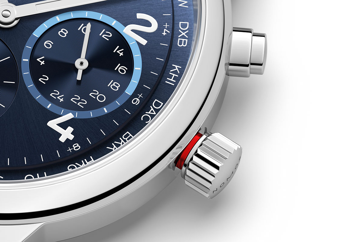 Another detail on the Club Sport neomatik Worldtimer