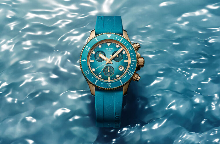 The Tissot Seastar 38 mm Chronograph - petrol green model